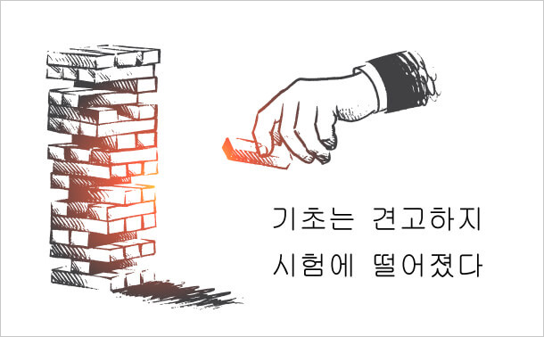 기초는 견고하지 시험에 떨어졌다