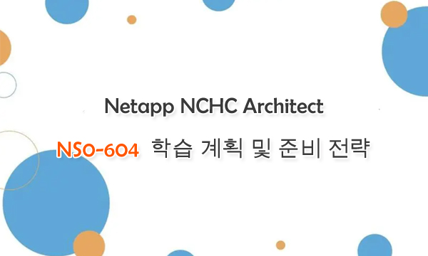 Netapp NCHC Architect NS0-604 학습 계획 및 준비 전략