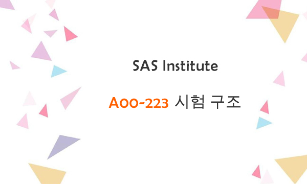 SAS Institute A00-223 시험 구조